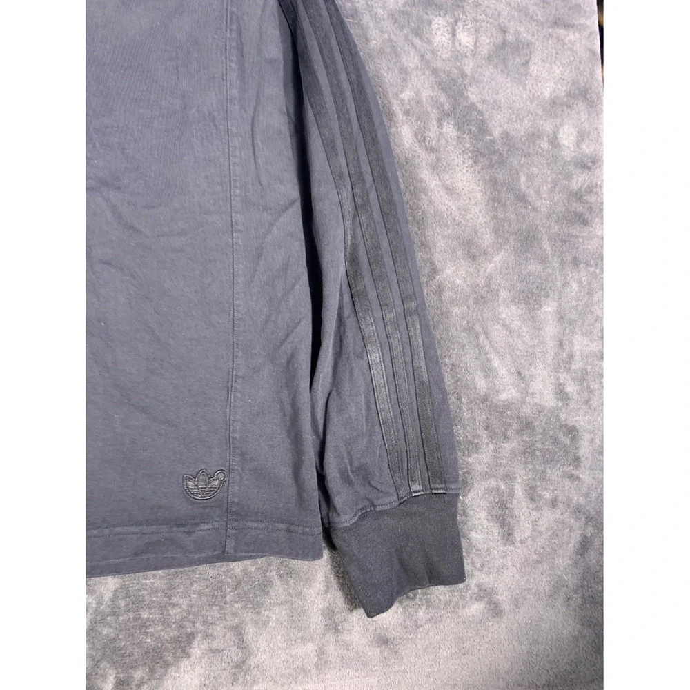 adidas Blue Version Men's Long Sleeve T-Shirt Black XL Trefoil Logo 3-Stripes
